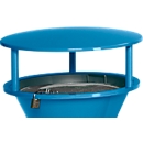 Protective roof, for standing ashtrays, made of plastic, blue