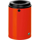 Prullenmand - gegalvaniseerd staal - 15 L - met wandbevestiging - afsluitbaar - rood