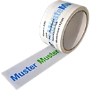 Pvc-tape, 1-kleurige opdruk, wit, 72 rollen