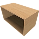 QUANDOS BOX bookcase, 1 storage height, W 1000 x D 420 x H 374 mm, oak Masonic