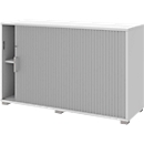 Querrollladenschrank TEQSTYLE, rechts öffnend, abschließbar, B 1200 x H 745 mm, weiß