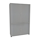 Querrollladenschrank, zweiteilig, B 1200 mm, 5 OH, silber