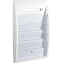 Quickfit brochure wall holder, DIN A4 crosswise, white