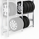 R 3000 wheel rack, add-on bay, H 2278 x W 1283 mm, 2 pairs of crossbars