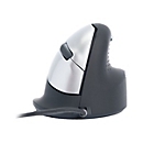 R-Go HE Mouse Ergonomische Maus, Mittel (165-195mm), rechtshändig, drahtgebundenen - Maus - USB - Schwarz/Silber