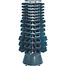 Raaco draaitoren, H 1600 mm, staal, donkerblauw, incl. 104 polypropeen opbergboxen in 3 maten