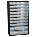 Raaco Magasin à tiroirs C11-44, avec 44 tiroirs en 3 tailles différentes. L 306 x P 150 x H 510 mm, acier/polypropylène