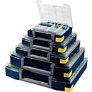 Raaco Sortimentskoffer Boxxser 55 4x4-9, mit 9 Einsätzen, B 241 x T 225 x H 55 mm, aus Polycarbonat/Polypropylen, transparent/blau