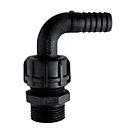 Raccord de tuyau pour les systèmes de réservoirs CEMO CUBE AdBlue®, coudé à 90°, 1″ AG, plastique, noir