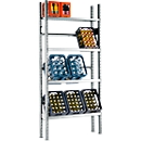 Rack for beverage crates, base module, 2278 x 1055 x 300 mm