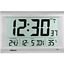 Radio-controlled digital wall clock DCF 77 with LC display