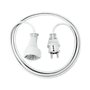 Rallonge à contact de protection, 3 m, blanc, utilisation en intérieur