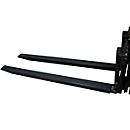 Rallonge de fourche, L 2000 x l. 80 x 40 mm, noir