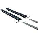 Rallonge de fourche pour machines de manutention, version ouverte, L 1600 x l. 80 x 40 mm, noir