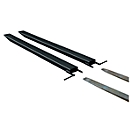 Rallonge de fourche pour machines de manutention, version ouverte, L 2000 x l. 80 x 40 mm, noir
