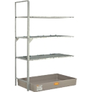 Rallonge pour support de fûts CEMO type 540 avec cuve en PRV 150l, acier galvanisé, pour 6 fûts de 60 l, L 1320 x P 800 x H 2000 mm