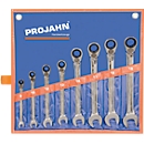 Ratelsleutel-set GearTech, 9 afmetingen, metrisch, omschakelbaar