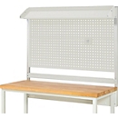 Rau Arbeitstisch-Systemaufbau Komplettset 02, für Systembreite 1500 mm, Traglast 100 kg, lichtgrau