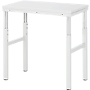 Rau Basistisch Serie E, manuell höhenverstellbar, 22 mm Spanplatte mit Melaminbelag, bis 450 kg, B 700 x T 500 x H 650-1000 mm, lichtgrau