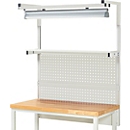 Rau Table de travail, kit complet 04, pour largeur de système 1250 mm, charge admissible 100 kg, gris clair