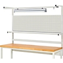 Rau Table de travail, kit complet 04, pour largeur de système 2000 mm, charge admissible 100 kg, gris clair