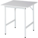 RAU work table, melamine table top, 750 x 800 x 800 x 800-850 mm