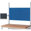 Rau zwenkarm voor in hoogte verstelbare werkpleksystemen Series E, met flatscreenhouder, VESA MIS-D 75/100, B 40 x D 45 x H 400 mm, tot 15 kg