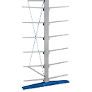 Rayonnage à cantilever KRM, utilisable des deux côtés, hauteur de 2000 mm, profondeur utile 400 mm