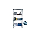 Rayonnage à emboîter, l. 1000 x P 350 x H 1800 mm galvanisé