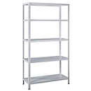 Rayonnage à emboîter, module de base, l. 1000 x P 500 x H 2000 mm, blanc laqué époxy