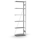 Rayonnage à emboîter Orion Plus - module d'extension - l. 750 x P 300 x H 2500 mm - 6 étagères - capacité de charge par étagère 125 kg - galvanisé