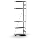 Rayonnage à emboîter Orion Plus - module d'extension - l. 750 x P 400 x H 2500 mm - 6 étagères - capacité de charge par étagère 125 kg - galvanisé