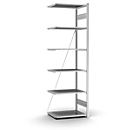 Rayonnage à emboîter Orion Plus - module d'extension - l. 750 x P 500 x H 2500 mm - 6 étagères - capacité de charge par étagère 125 kg - galvanisé