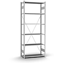Rayonnage à emboîter Orion Plus - module de base - l. 1000 x P 400 x H 2500 mm - 6 étagères - capacité de charge par étagère 125 kg - galvanisé