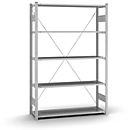 Rayonnage à emboîter Orion Plus - module de base - l. 1300 x P 400 x H 2000 mm - 5 étagères - capacité de charge par étagère 95 kg - galvanisé