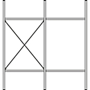 Rayonnage complet MBR 3000, module d'extension, 3 niveaux d'inclinaison, 1536 x 400 x 1004 mm