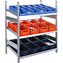 Rayonnage complet MBR 3000, module d'extension, 3 niveaux d'inclinaison, 1536 x 400 x 1292 mm