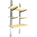 Rayonnage complet, pour abris à matériel MC 1100-1600, largeur 1000 mm