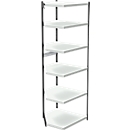 Rayonnage d’angle PROGRESS 2000, en acier, sans fond, l. 400 x P 300 x H 2250 mm, cadre noir