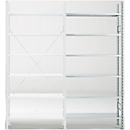 Rayonnage d’extension R 3000, 6 tablettes, l. 1315 mm x P 400 mm, étagères galvanisées