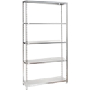 Rayonnage de base à visser WR, 5 étagères, l. 1000 x P 300 x H 2000 mm