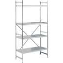 Rayonnage de base - acier inoxydable - L 900 x P 500 x H 2000 mm - inox