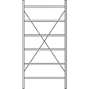 Rayonnage de base R 3000, 6 tablettes, l. 1055 mm x P 300 mm, étagères laquées