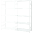 Rayonnage emboîtable ORDO Professional, rayonnage annexe, modulaire, 5 tablettes, charge admissible par tablette 140 kg, charge admissible par élément 1200 kg, L 1010 x P 535 x H 2000 mm, acier, blanc trafic RAL 9016