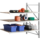 Rayonnage modulaire WR 600, module d'extension, traverse galvanisé, avec 3 niveaux, 2500 x 2200 x 1050 mm