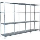 Rayonnage sans boulon, H 1800 x L 2600 x P 350 mm, galvanisé