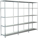Rayonnage sans vis, H 2000 x L 2600 x P 500 mm, blanc