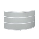 Reception desk extension TOOL, round, W 1910 x D 850 x H 1100 mm, anthracite/MDF silver