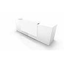 Reception desk Spezia, straight, W 3260 x D 880 x H 1130 mm, white/white