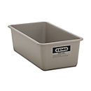 Rechthoekige container Standaard, grijs, 200 l vlak